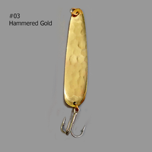 Load image into Gallery viewer, #03-MoosalamooSpoon-61Heavy-Gun-Hammered-Gold-Trolling-Spoon
