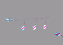 Load image into Gallery viewer, Horizontal Cable Flaster Attractor HCFL19 Moon Jelly with Pink Stripe