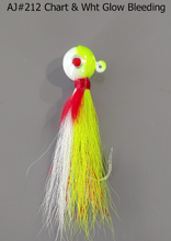 Load image into Gallery viewer, AJ_212-JigBucktail-Chart-White-Bleeding-Glow