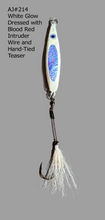 Load image into Gallery viewer, AJ_214-Swimstik-Jigging-Lure-1.25oz-White-Glow-with-Dressed-Tail
