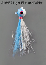 Load image into Gallery viewer, AJ_457-JigBucktail-1_4oz-Light-Blue-White
