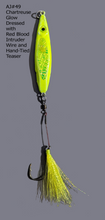 Load image into Gallery viewer, AJ_49-Swimstik-Jigging-Lure-1.25oz-Chartreuse-Glow-with-Dressed-Tail
