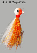 Load image into Gallery viewer, AJ_58-JigBucktail-Orange-White