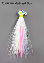 Load image into Gallery viewer, AJ_94-Bucktail-Jig-1_4-oz-Wonderbread-Glow