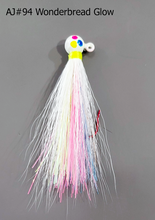 Load image into Gallery viewer, AJ_94-Bucktail-Jig-1_4-oz-Wonderbread-Glow
