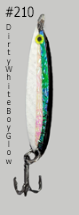 Load image into Gallery viewer, Moosalamoo-Top-Gun-210-Dirty-White-Boy-Glow-Trolling-Spoon