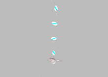 Load image into Gallery viewer, Vertical Cable Flasher Attractor #01 Silver with Blue Stripe