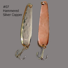 Load image into Gallery viewer, Moosalamoo AJ44LT07 Light Trolling Spoon Hammered Silver Copper
