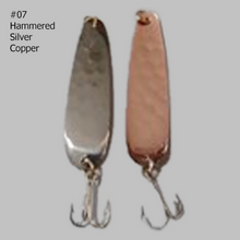 Load image into Gallery viewer, AJ61LT07-Moosalamoo-Hammered-Silver-Copper-Trolling-Spoon