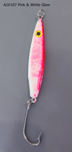 Load image into Gallery viewer, AJ_107-Swimstik-Jigging-Lure-1.250z-Pink-and-White-Glow