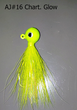 Load image into Gallery viewer, AJ_16-JigBucktail-1.05oz-Chartreuse-Glow
