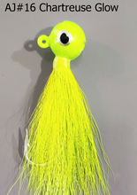 Load image into Gallery viewer, AJ_16-JigBucktail-1_2oz-Chartreuse-Glow
