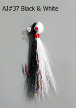 Load image into Gallery viewer, AJ_37-JigBucktail-1.05oz-Black-White
