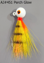 Load image into Gallery viewer, AJ_451-JigBucktail-1.05oz-Perch-Glow
