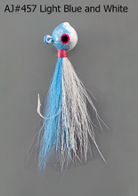 Load image into Gallery viewer, AJ_457-JigBucktail-1_5oz-Light-Blue-White