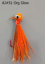 Load image into Gallery viewer, AJ_51-JigBucktail-1_05oz-Orange-Glow
