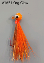 Load image into Gallery viewer, AJ_51-JigBucktail-Orange-Glow