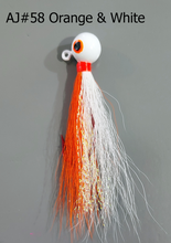 Load image into Gallery viewer, AJ_58-JigBucktail-1_2oz-Orange-White