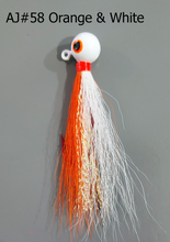 Load image into Gallery viewer, AJ_58-JigBucktail-1_2oz-Orange-White
