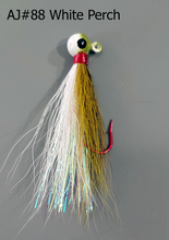 Load image into Gallery viewer, AJ_88-JigBucktail-1_2oz-White-Perch
