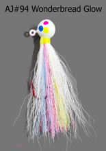 Load image into Gallery viewer, AJ_94-JigBucktail-1_2oz-Wonderbread-Glow