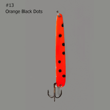 Load image into Gallery viewer, BB Gun 13 Orange Black Dots Trolling Spoon