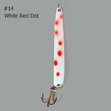 Load image into Gallery viewer, BB Gun 14 White Red Dot Trolling Spoon
