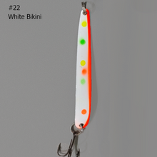 Load image into Gallery viewer, BB Gun 22 White Bikini Trolling Spoon