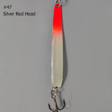 Load image into Gallery viewer, BB Gun 47 Silver Red Head Trolling Spoon