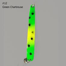 Load image into Gallery viewer, Moosalamoo Mini BB Gun #12 Green Chartreuse Trolling Spoon