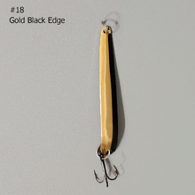 Load image into Gallery viewer, Moosalamoo Mini BB Gun #18 Gold Black Edge Trolling Spoon