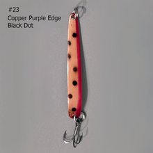 Load image into Gallery viewer, Moosalamoo Mini BB Gun #23 Copper Purple Edge Trolling Spoon
