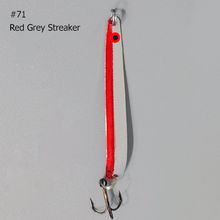 Load image into Gallery viewer, Moosalamoo Mini BB Gun #71 Red Grey Streaker Trolling Spoon