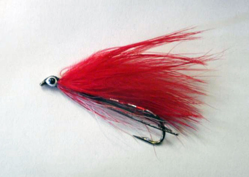 Single Hook Red Marabou Smelt Streamer Fly – A.J.'s Custom Products