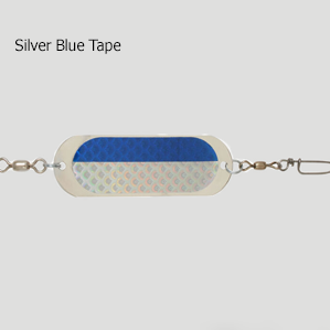Moosalamoo SD00005-TrollingDodger-Silver-Blue-Tape