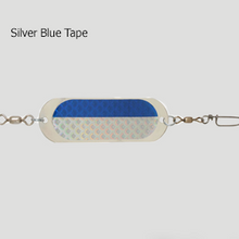 Load image into Gallery viewer, Moosalamoo SD005-TrollingDodger-Silver-Blue-Tape
