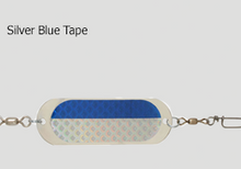 Load image into Gallery viewer, Moosalamoo SD005-TrollingDodger-Silver-Blue-Tape