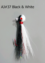 Load image into Gallery viewer, AJ_37-JigBucktail-Black-and-White
