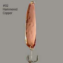 Load image into Gallery viewer, Moosalamoo 44LT02 Light Trolling Spoon Hammered Copper Metal
