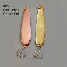Load image into Gallery viewer, Moosalamoo 44LT05-Light-Trolling-Spoon-Hammered-Copper-Gold
