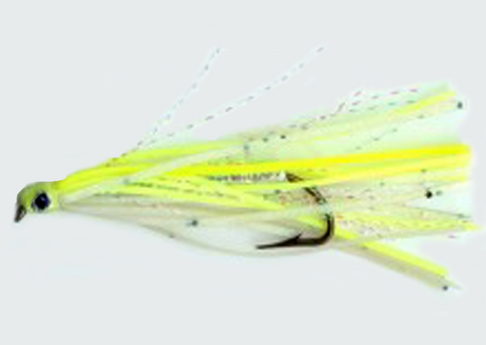 Winni-Squid Chartreuse Pearl Streamer Fly