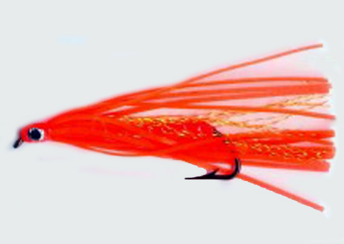 Winni-Squid Fluorescent-Orange Streamer Fly