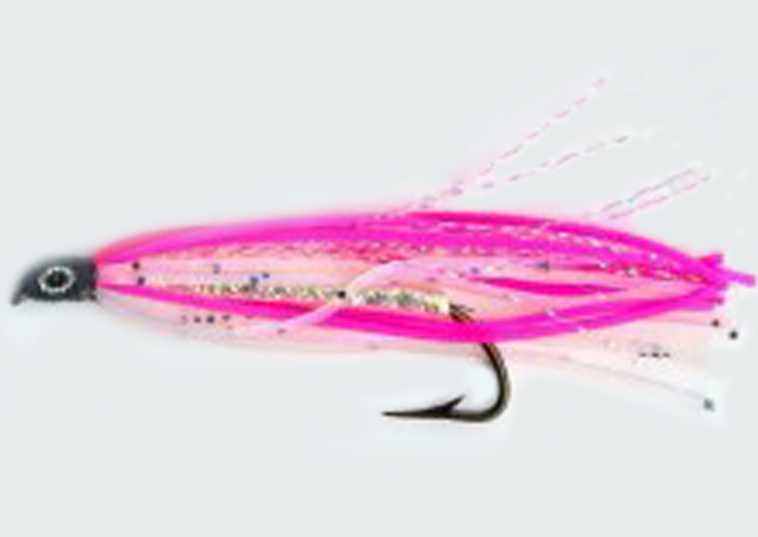 Winni-Squid Silicone Pink-Pearl Streamer Fly AJ10