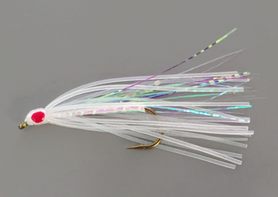 AJ74WS016-Winni-Squid White-Pearl Streamer Fly