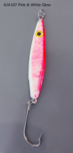 Load image into Gallery viewer, AJ_107-Swimstik-Jigging-Lure-1.250z-Pink-and-White-Glow
