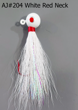 Load image into Gallery viewer, AJ_204-JigBucktail-1_2oz-White-Red-Neck
