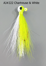Load image into Gallery viewer, AJ_222-JigBucktail-Chartreuse_White
