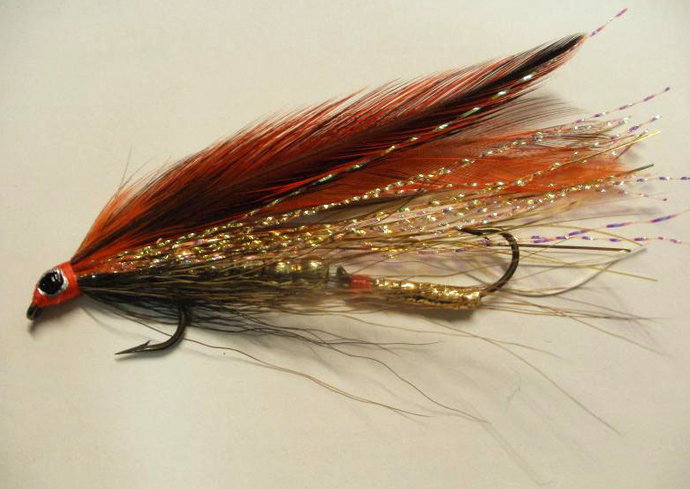 A.J.’s Custom Tied Fly, Autumn Smelt. Size Hooks #4/#6.