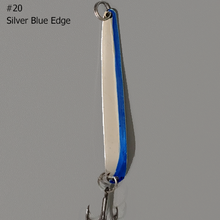 Load image into Gallery viewer, BB Gun 20 Silver Blue Edge Trolling Spoon
