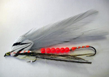 Load image into Gallery viewer, Tandem Grey Ghost Beaded Streamer Fly
